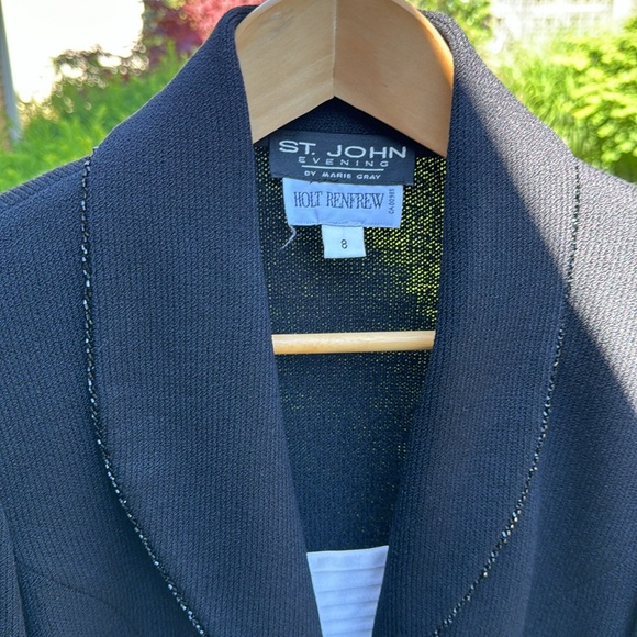 St John black knit blazer - Picture 3 of 11